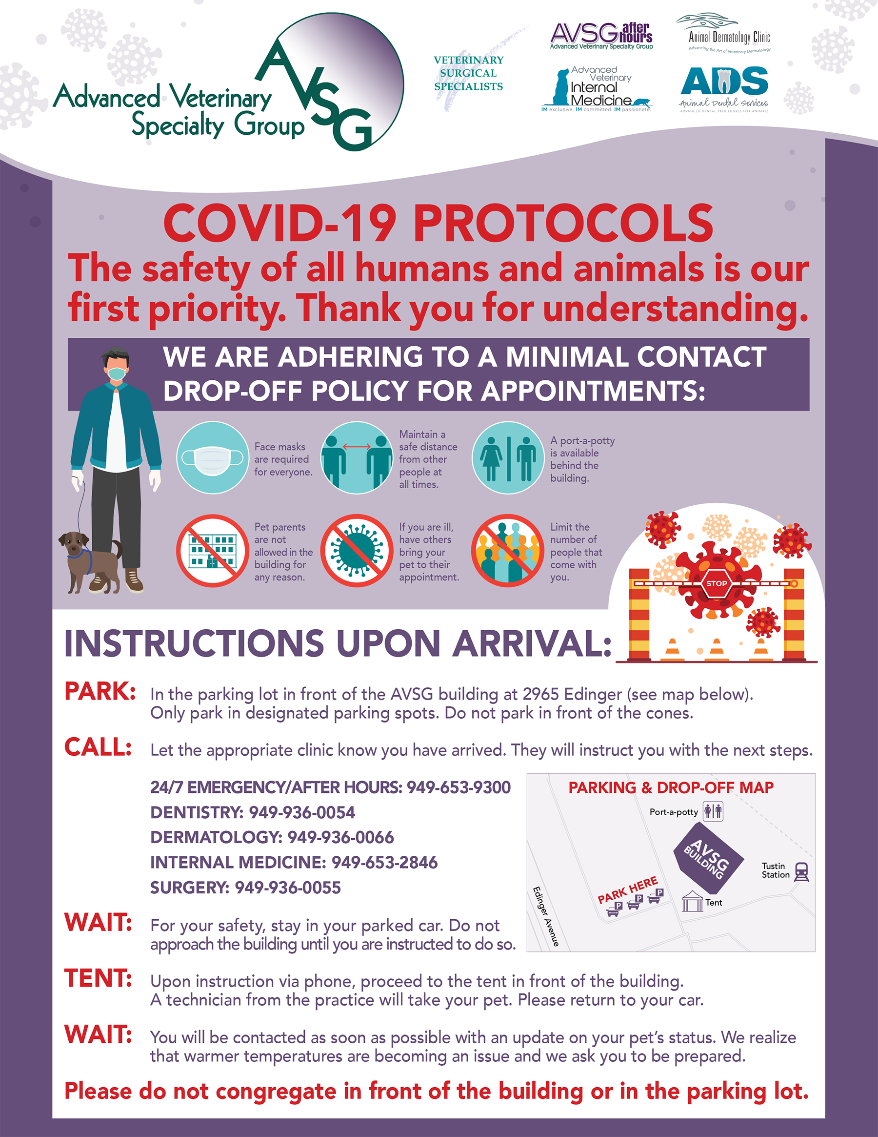 AVSG COVID-19 Appointment protocols